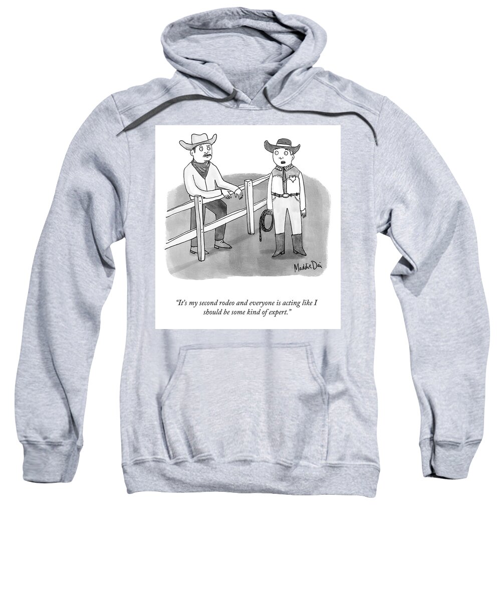 A28080 Sweatshirt featuring the drawing My Second Rodeo by Maddie Dai