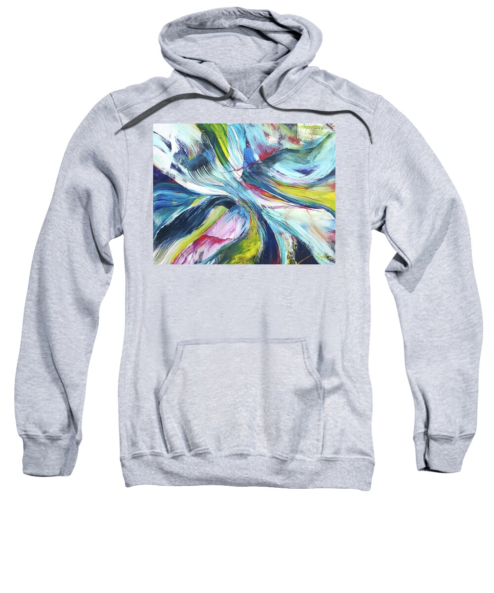 Abstract Sweatshirt featuring the painting My Star by Jackie Ryan