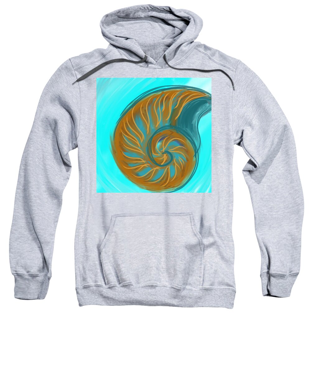 Nautilus Sweatshirt featuring the digital art Nautilus by Faa shie