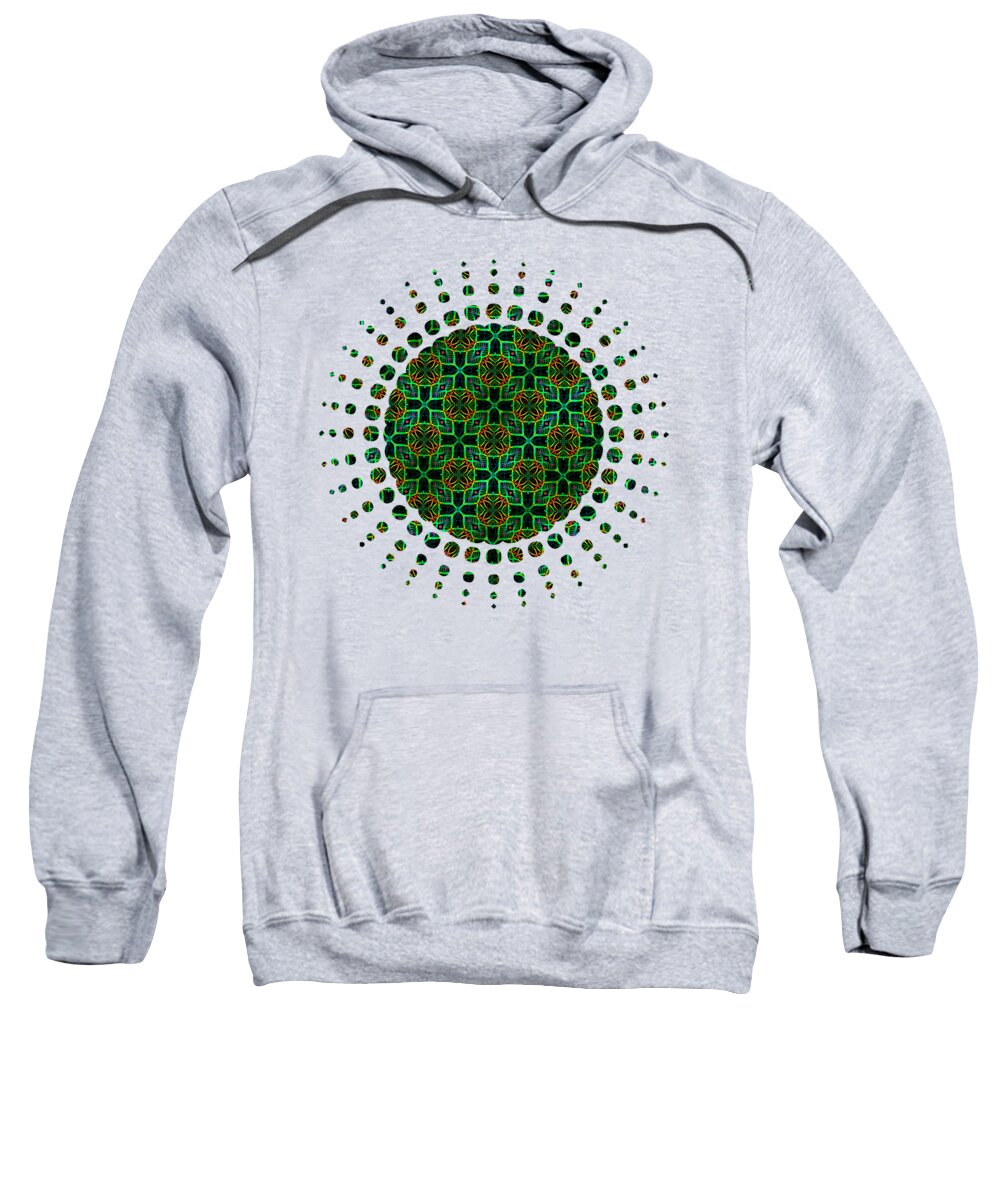 Neon Sweatshirt featuring the digital art Neon Flower pattern by Becky Herrera