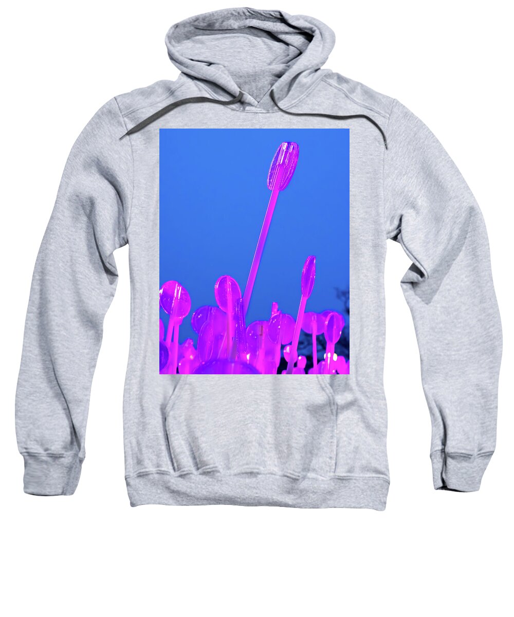  Sweatshirt featuring the photograph Neon Rising by Rick Nelson