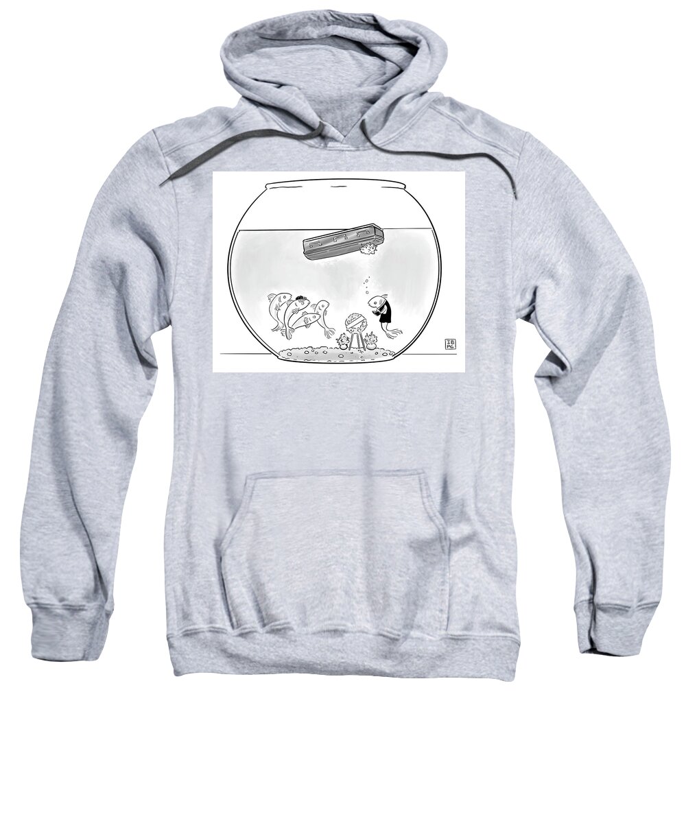 Captionless Sweatshirt featuring the drawing New Yorker February 13, 2023 by Pia Guerra and Ian Boothby