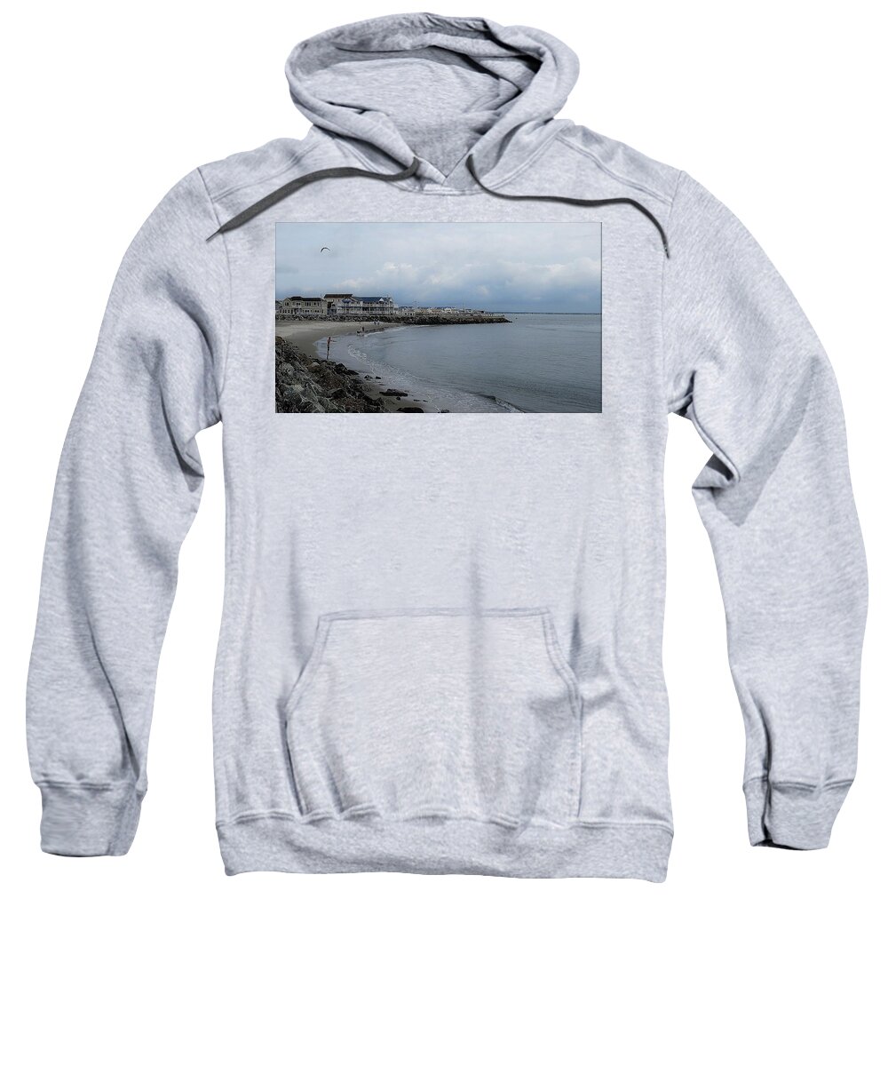 Wildwood Sweatshirt featuring the photograph North Wildwood, New Jersey by Linda Stern