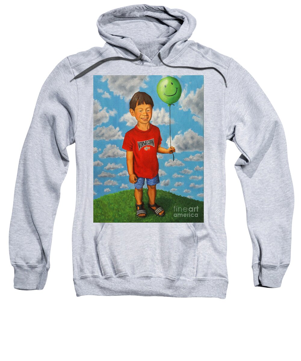 Boy Sweatshirt featuring the painting Norwegian by Ken Kvamme