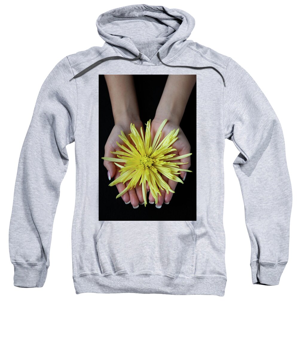 Yoga Sweatshirt featuring the photograph Offering by Marian Tagliarino