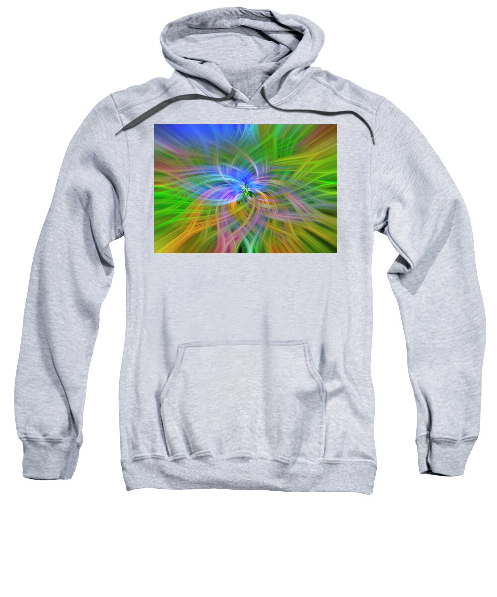 Ohio's Beautiful Flowers; Abstract Of Nature; Abstract With Beautiful Colors Sweatshirt featuring the photograph Ohio's beautiful flowers by Carolyn Hall