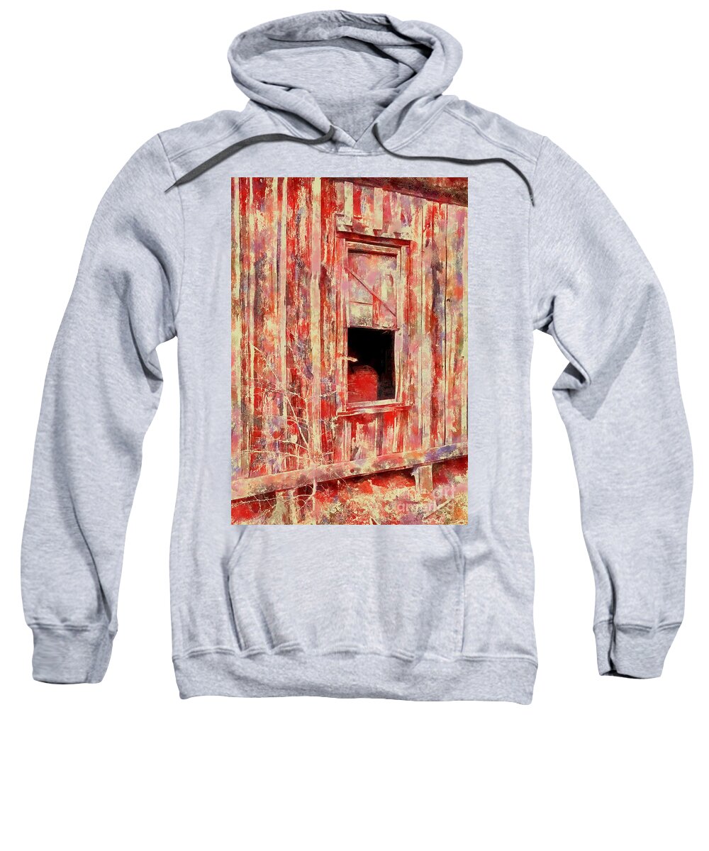 Window Sweatshirt featuring the digital art Old building detail #1 by Fran Woods