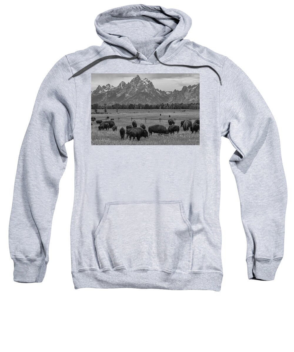 Grand Teton National Park Sweatshirt featuring the photograph On The Range by Melissa Southern
