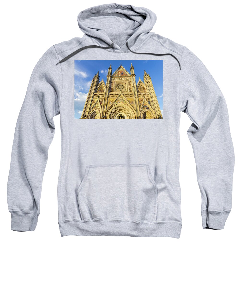 Orvieto Sweatshirt featuring the photograph Orvieto Cathedral by Fabiano Di Paolo