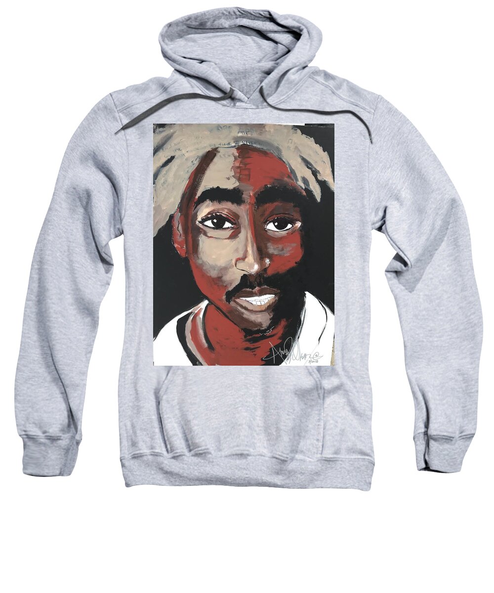  Sweatshirt featuring the painting Pac by Angie ONeal