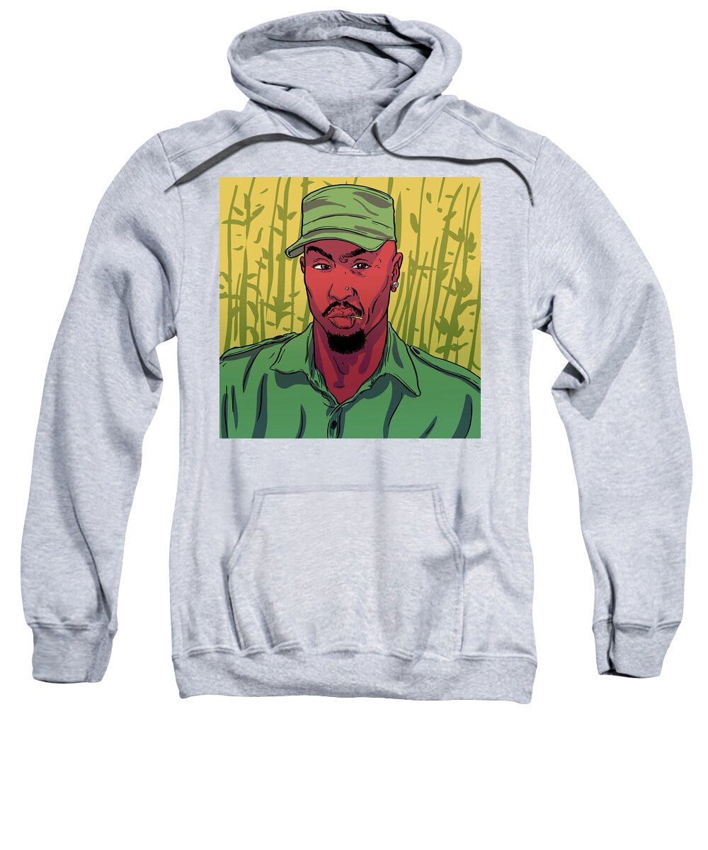 Hiphop Sweatshirt featuring the digital art Pac of The Jungle by Point Blank