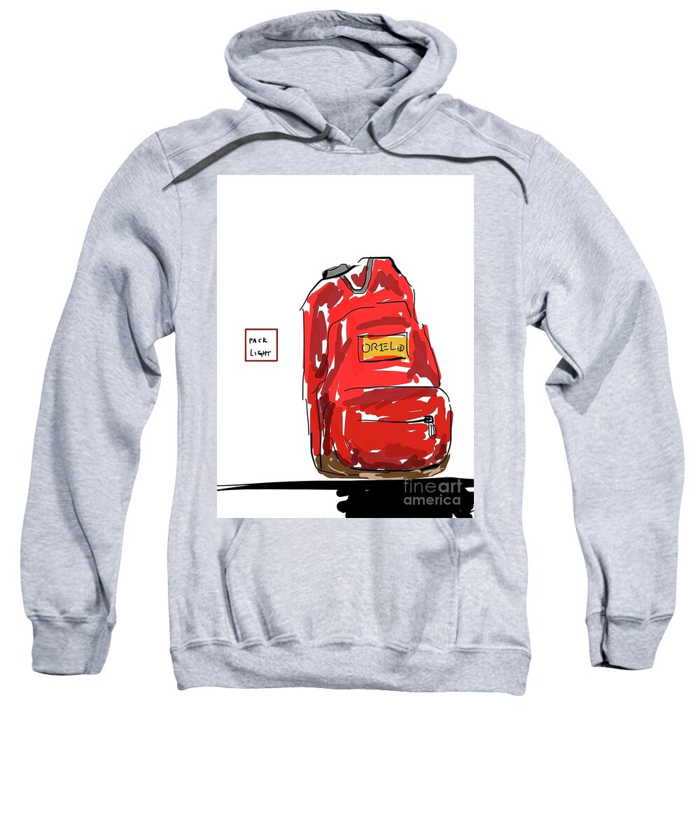  Sweatshirt featuring the painting Pack Light by Oriel Ceballos