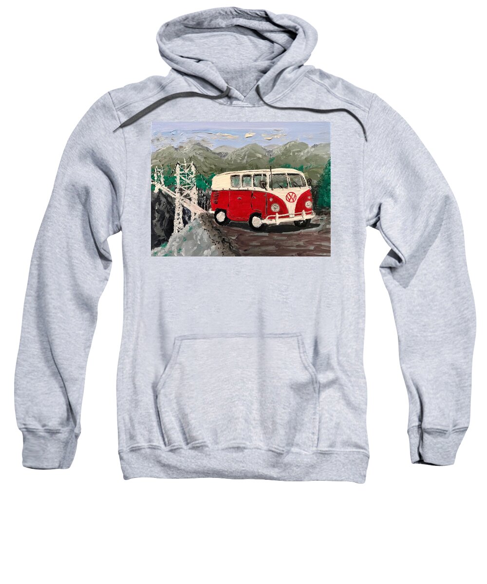Vw Sweatshirt featuring the painting Pamcation by Bethany Beeler