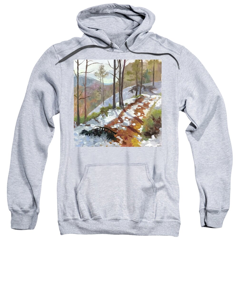 Cairngorms Sweatshirt featuring the painting Path Through the Cairngorms by Anne Marie Brown