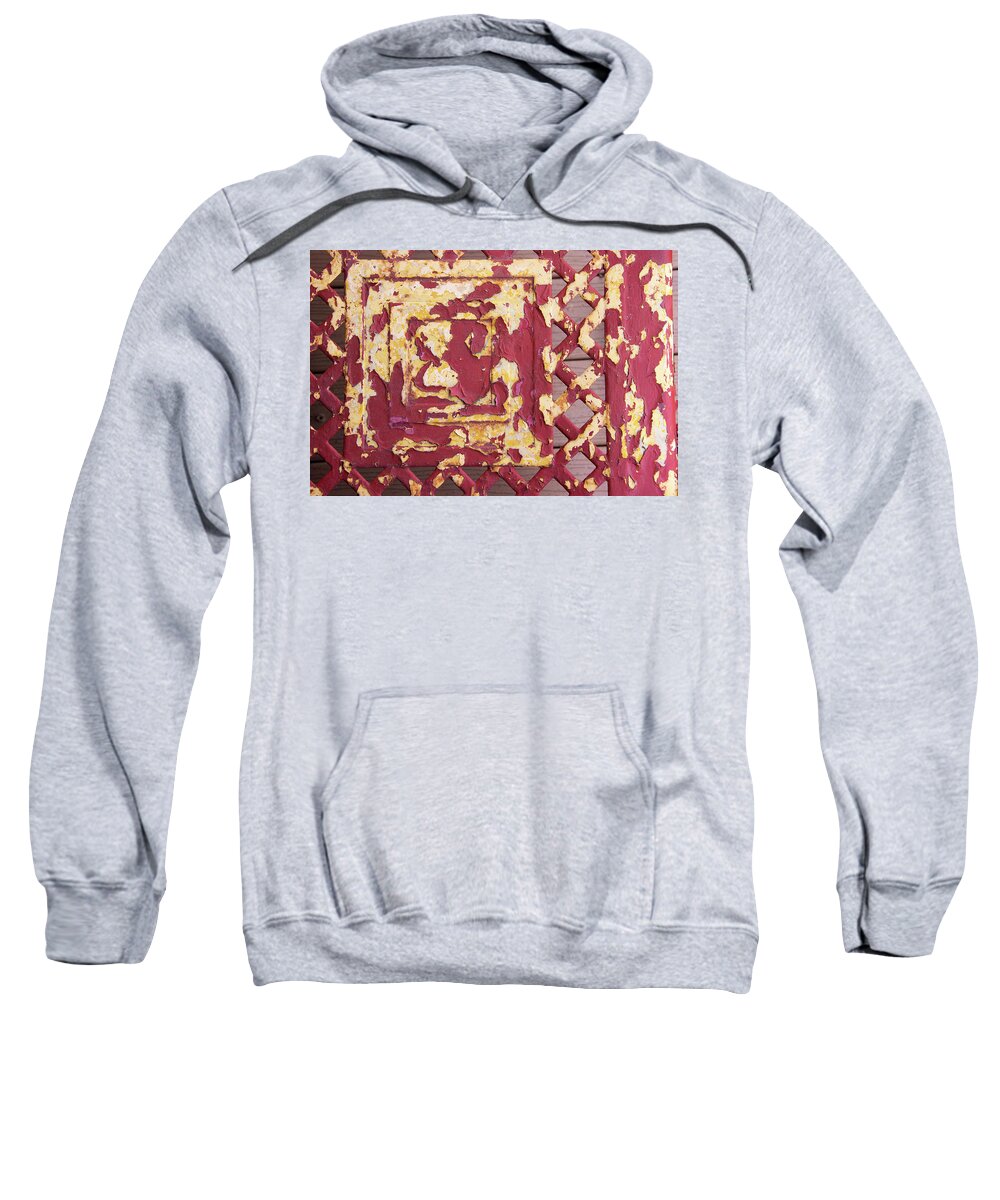 Pealed Paint Sweatshirt featuring the photograph Pealed paint and rust by Alan Goldberg