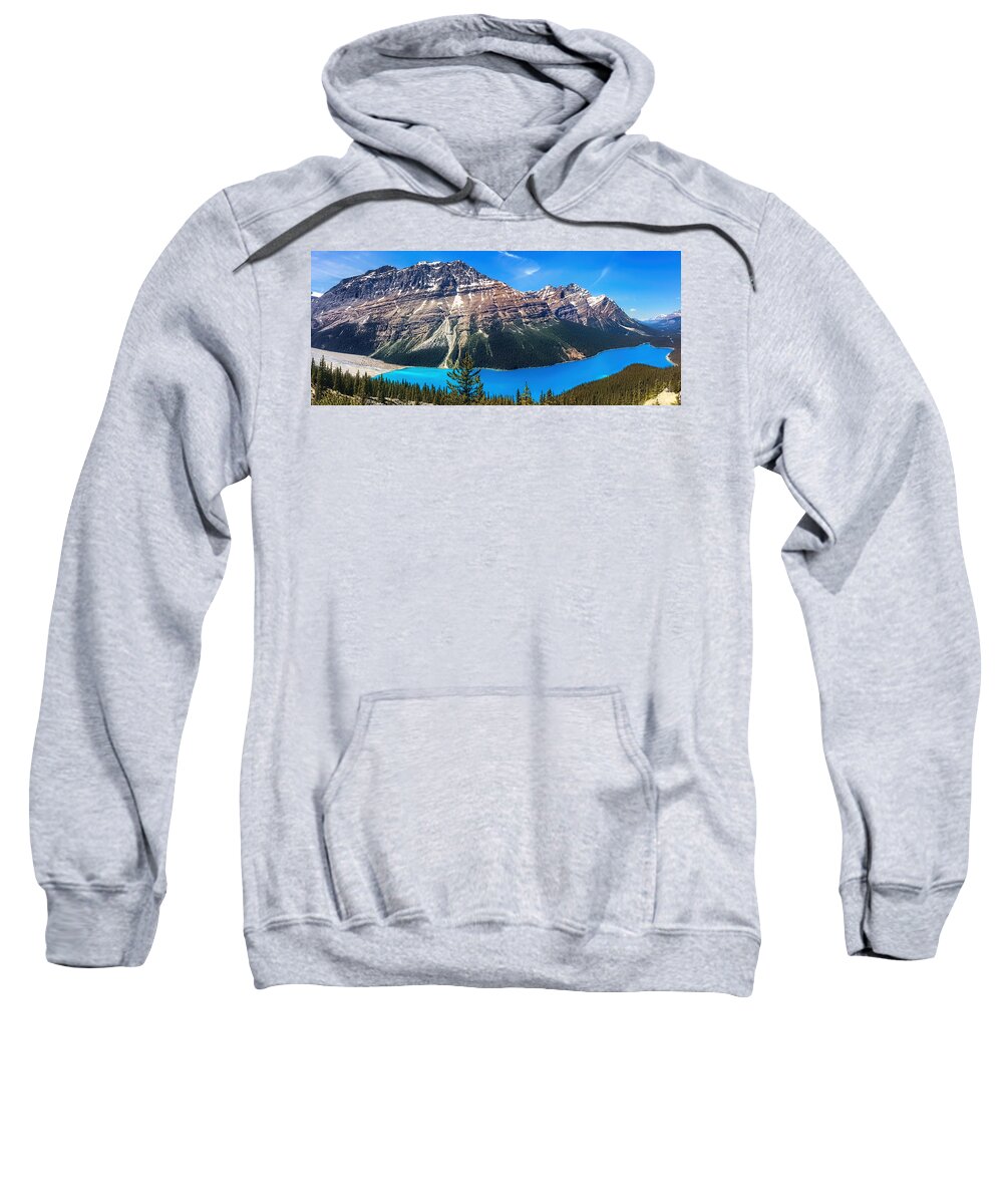 Scenics - Nature Sweatshirt featuring the photograph Peyto Lake Brilliance - Icefields Parkway, Alberta Canada by Ian McAdie