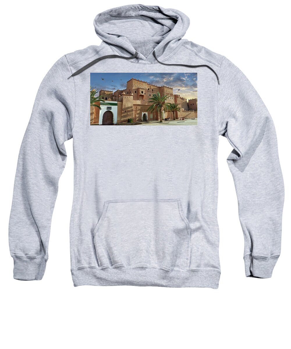 Kasbah Of Taourirt Sweatshirt featuring the photograph Photo of The Kasbah of Taourirt, Ouarzazate, Morocco by Paul E Williams