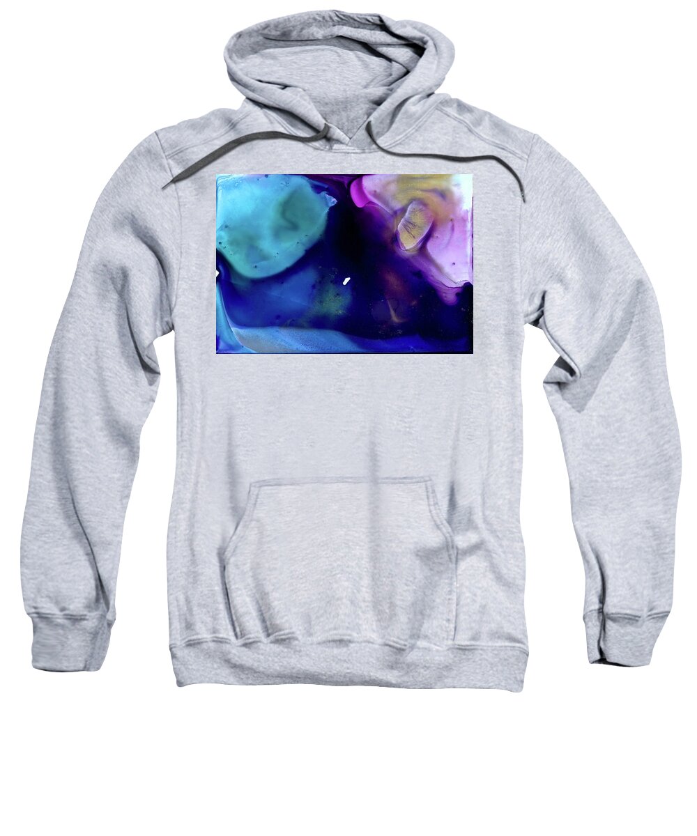 Abstract Art Sweatshirt featuring the painting Pinched by Eric Fischer