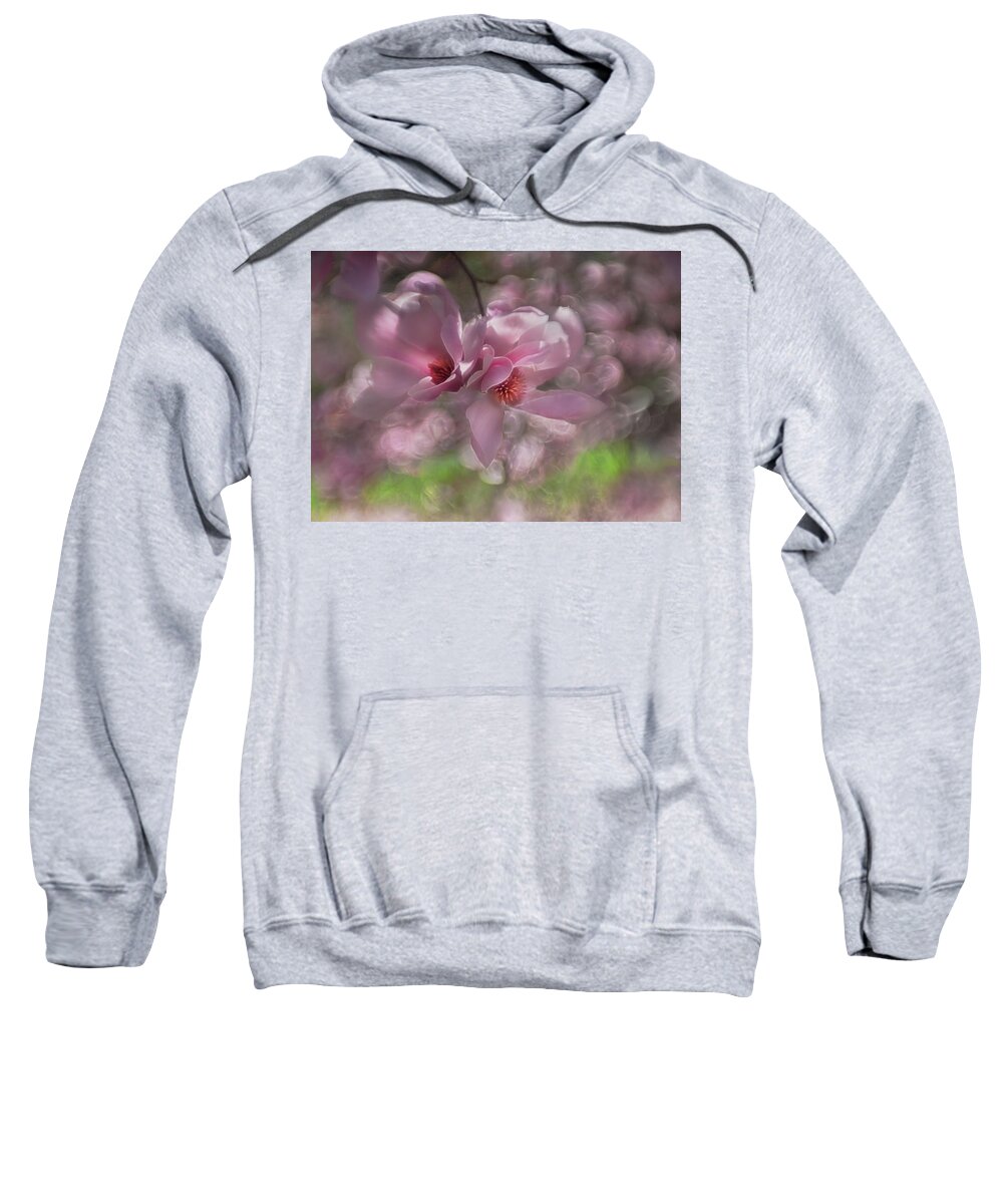 Pink Sweatshirt featuring the photograph Pink Magnolia's by Sylvia Goldkranz