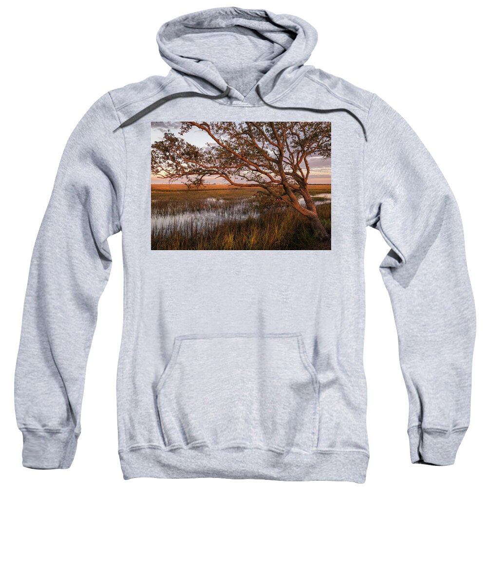 Charleston Sweatshirt featuring the photograph Pitt Street Bridge Autumn Evening by Donnie Whitaker
