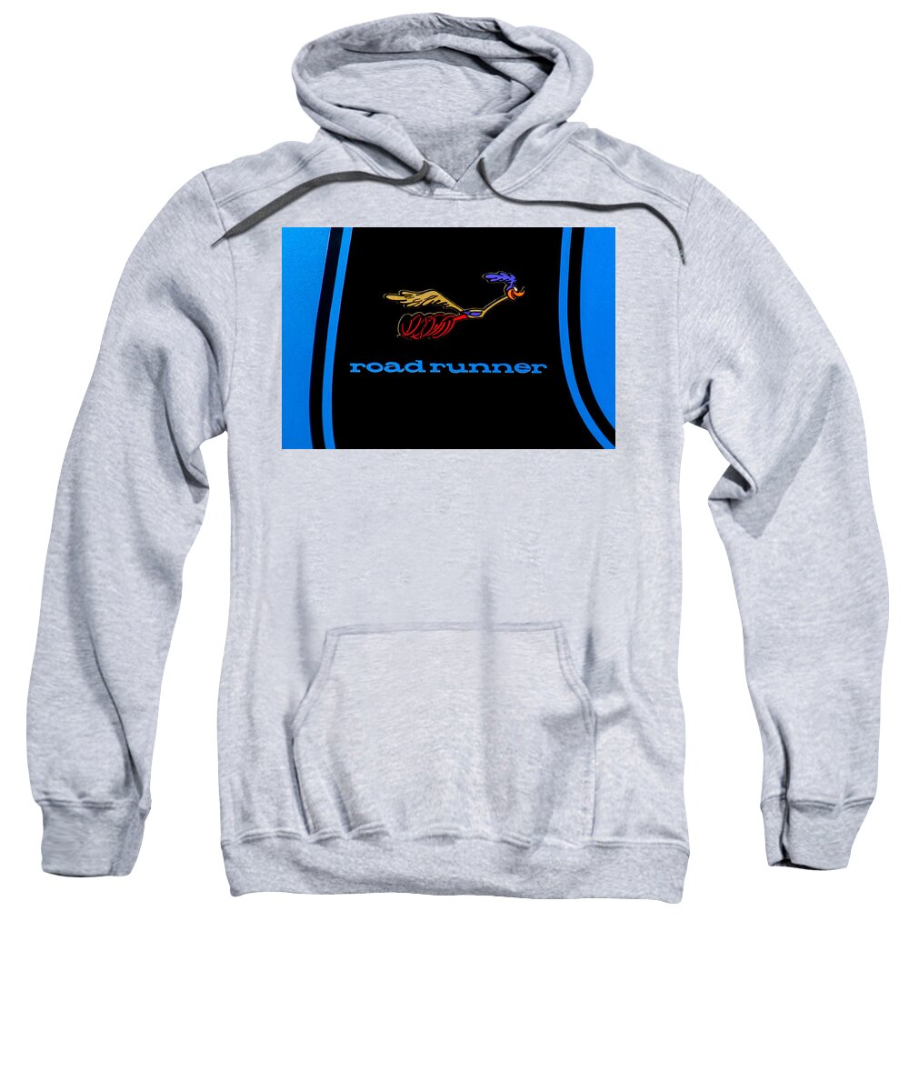 Roadrunner Logo Sweatshirt featuring the photograph Plymouth Roadrunner Logo by Anthony Sacco
