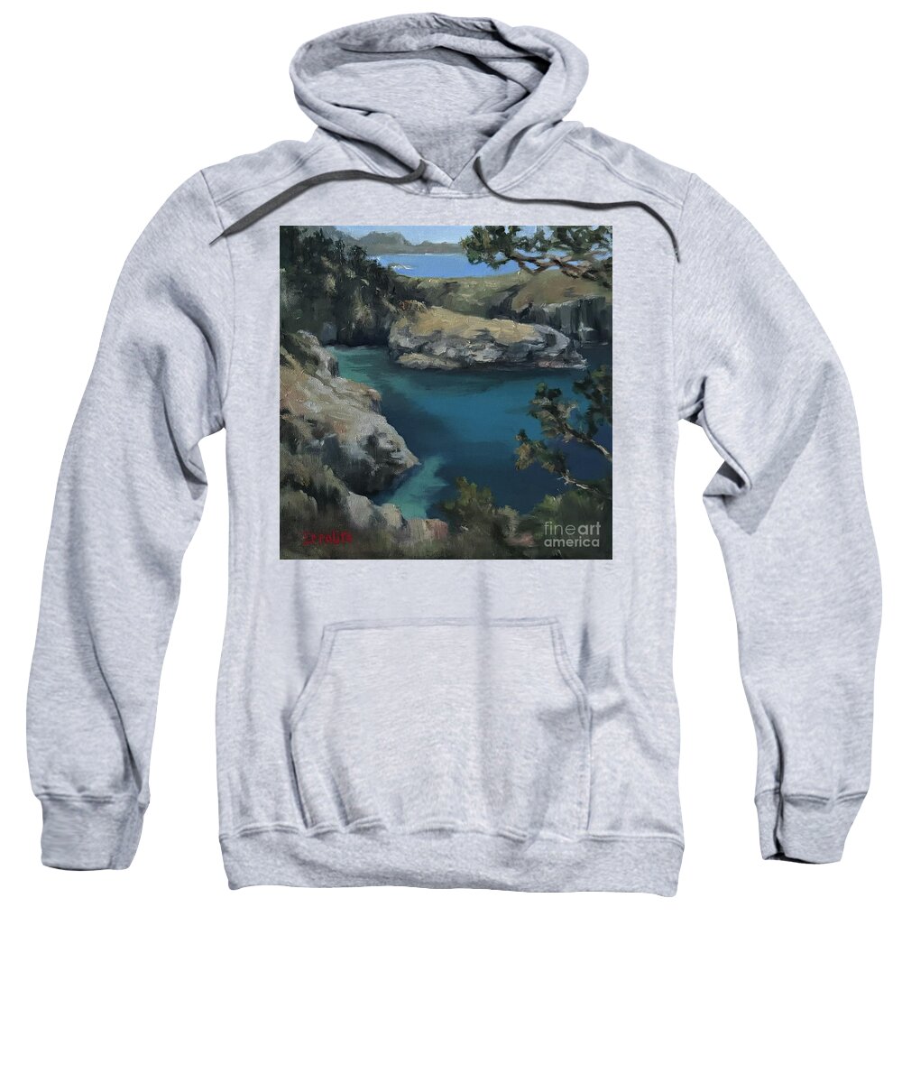 Point Lobos Sweatshirt featuring the painting Point Lobos by Lori Ippolito