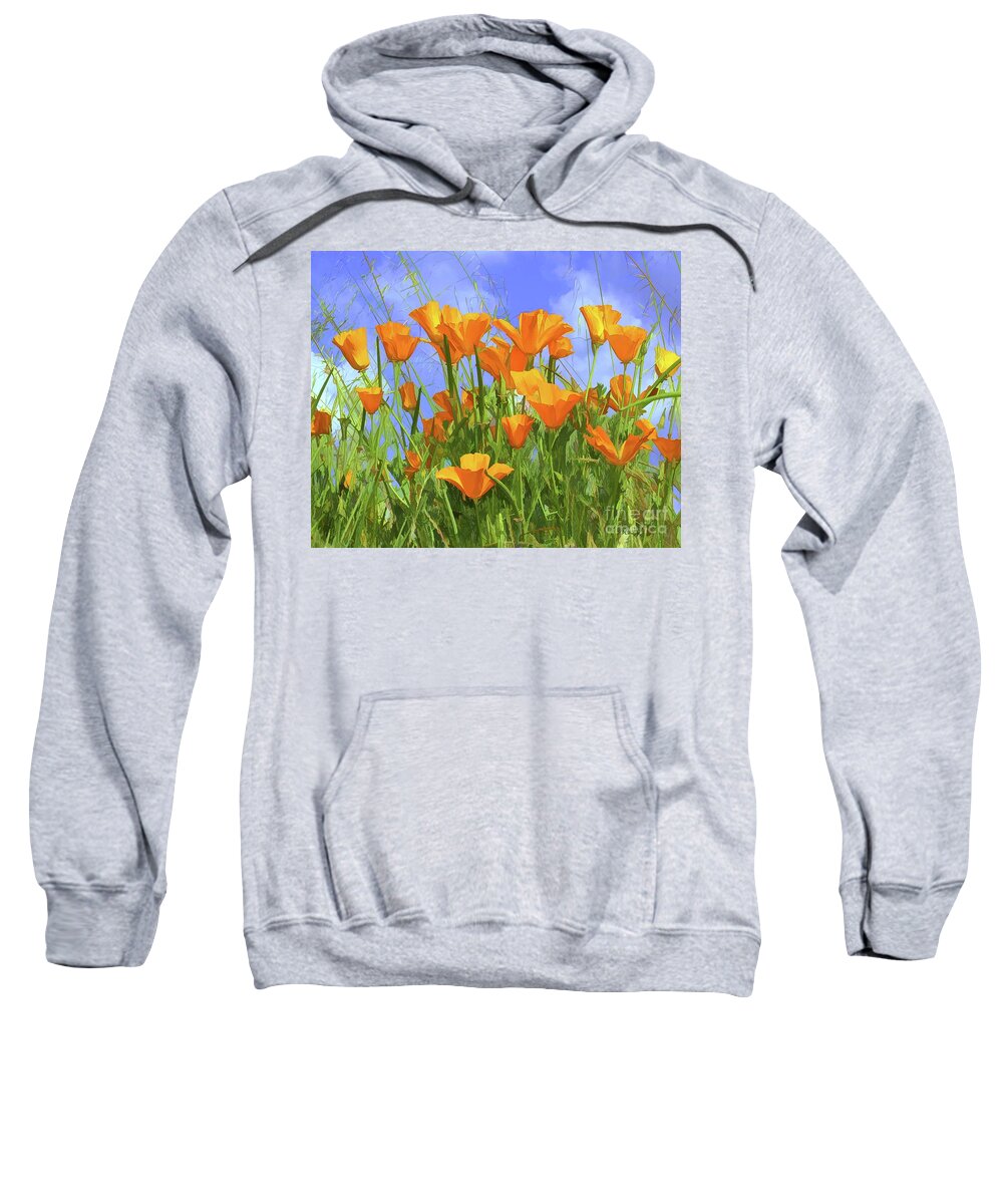 Poppy Art Sweatshirt featuring the digital art Poppy Art by Patrick Witz