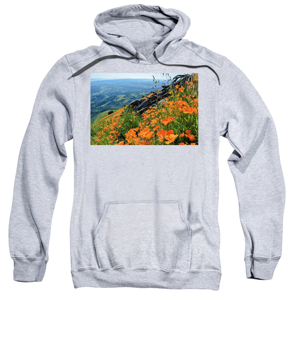 California Sweatshirt featuring the photograph Poppy Mountain by Kyle Hanson