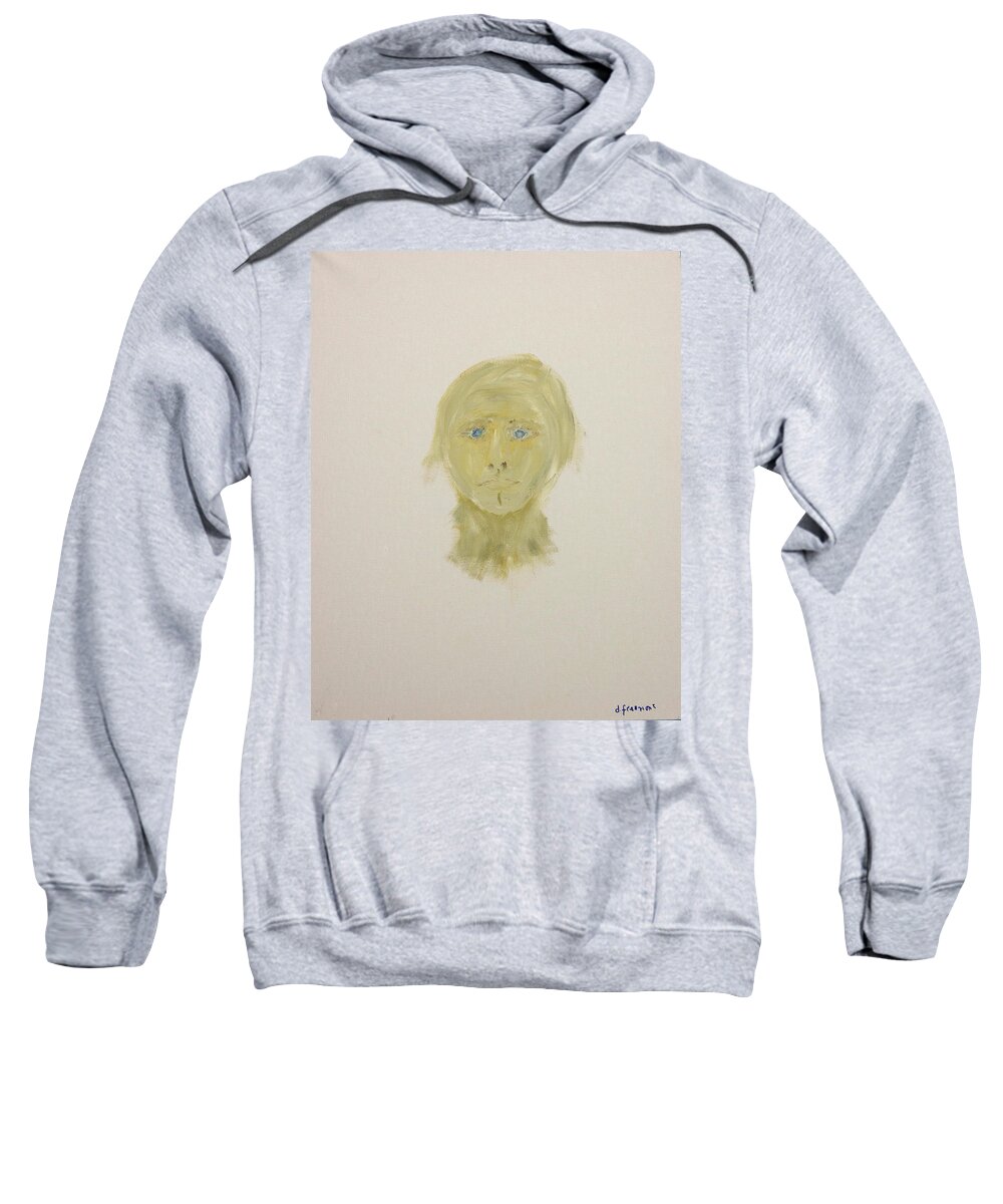  Sweatshirt featuring the painting Portrait of a Wondering Soul by David McCready
