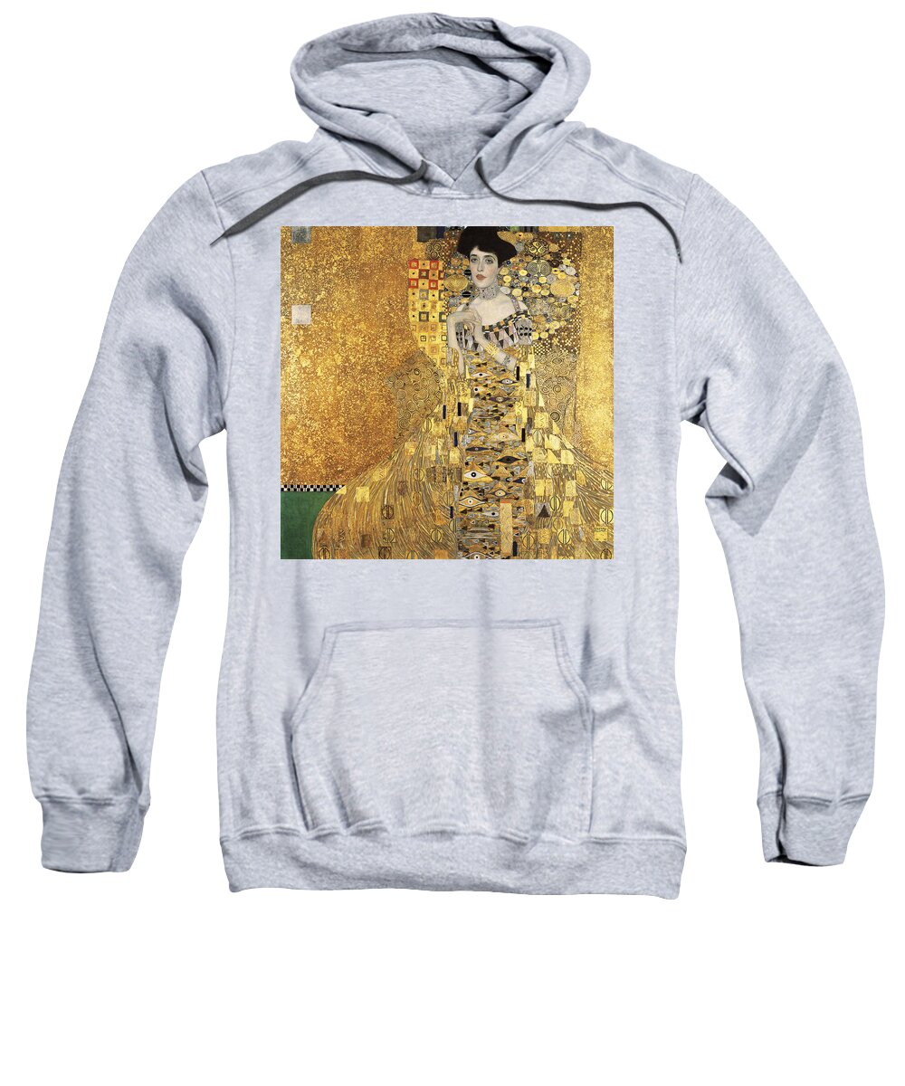 The Kiss Sweatshirt featuring the painting Portrait of Adele Bloch Bauer I 1907 Gustav Klimt T-shirt by Tony Rubino