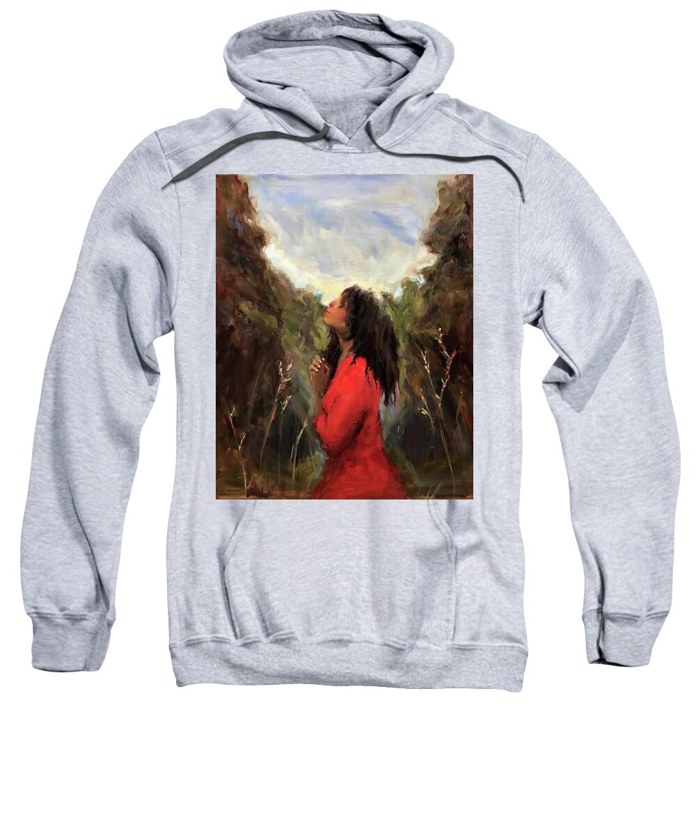 Original Sweatshirt featuring the painting Prayer for change by Ashlee Trcka