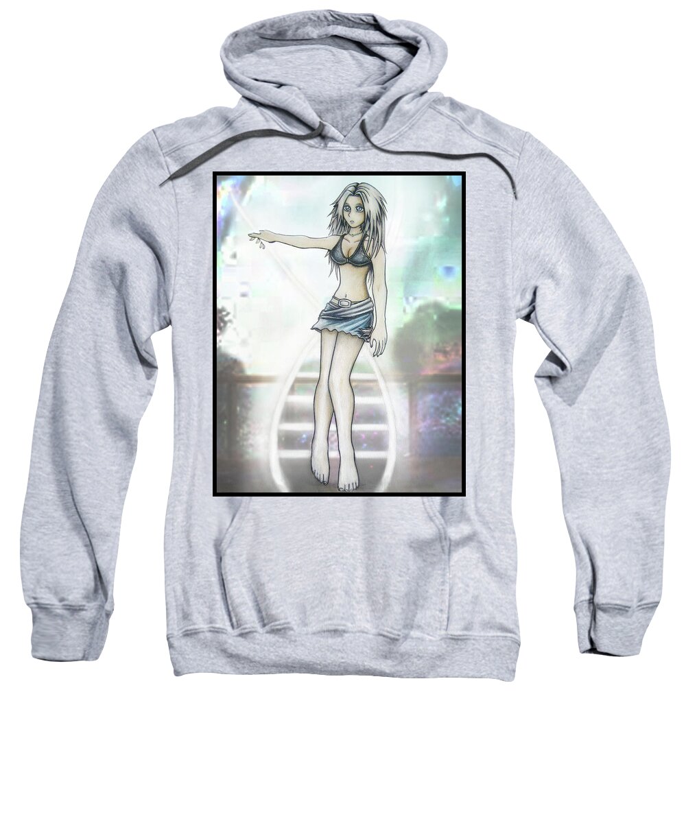 Princess Sweatshirt featuring the mixed media Princess Altiana Moderne by Shawn Dall