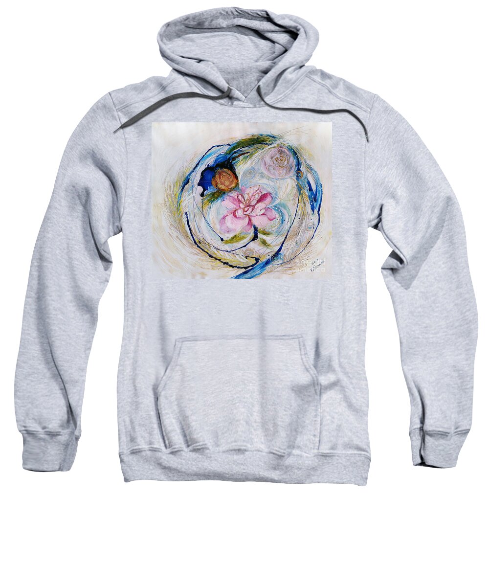 Art Of Israel Sweatshirt featuring the painting Pure Abstract #14 by Elena Kotliarker