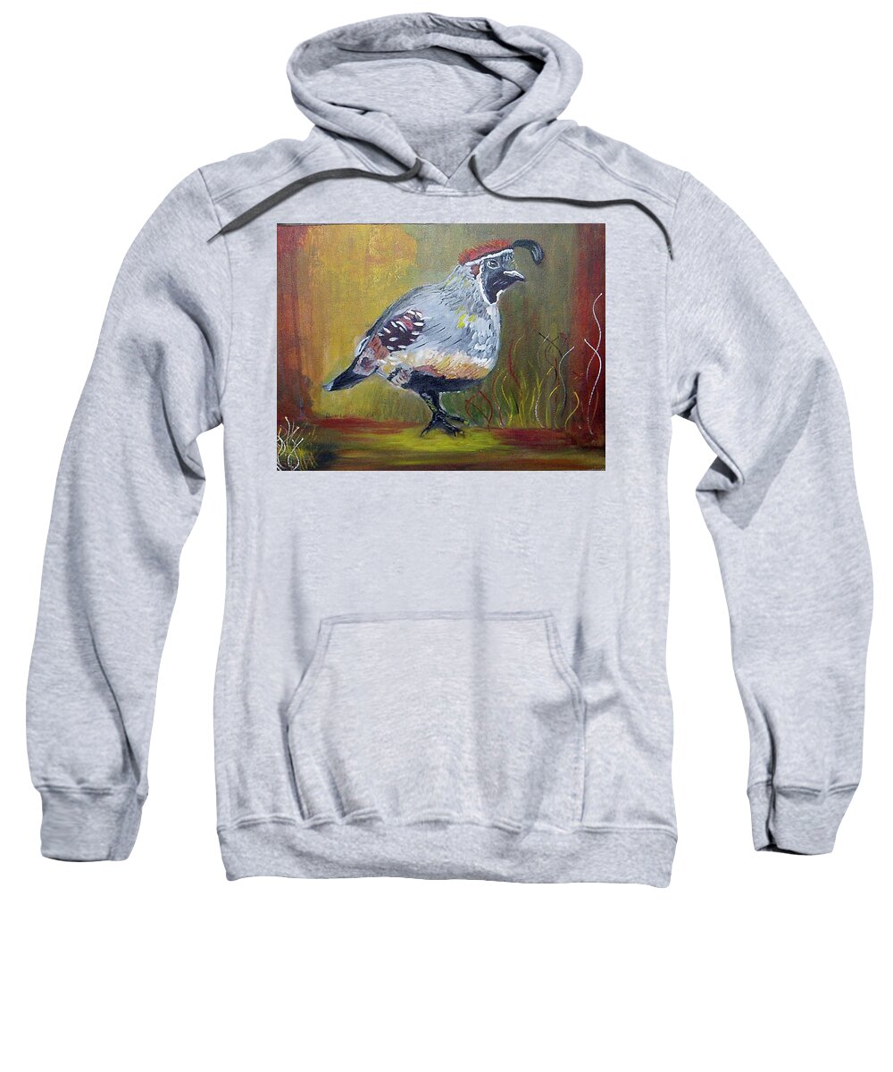 Quail Sweatshirt featuring the photograph Bobby the Quail by Genevieve Holland