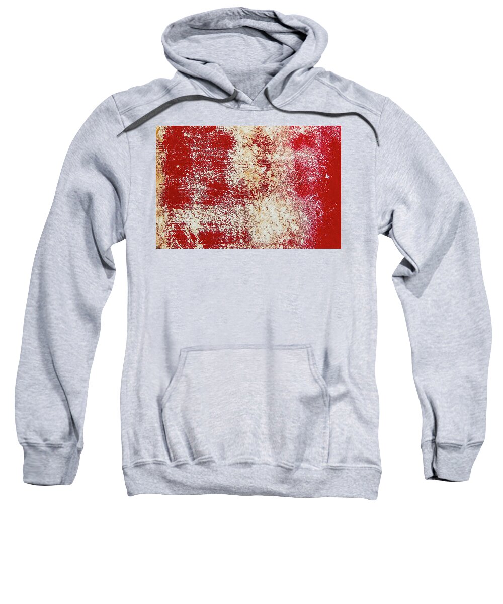Red Sweatshirt featuring the photograph Red and White Patina Perfection by Adam Reinhart