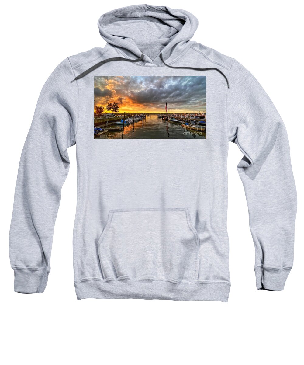 Red Bank Sweatshirt featuring the photograph Red Bank Sunset by David Rucker
