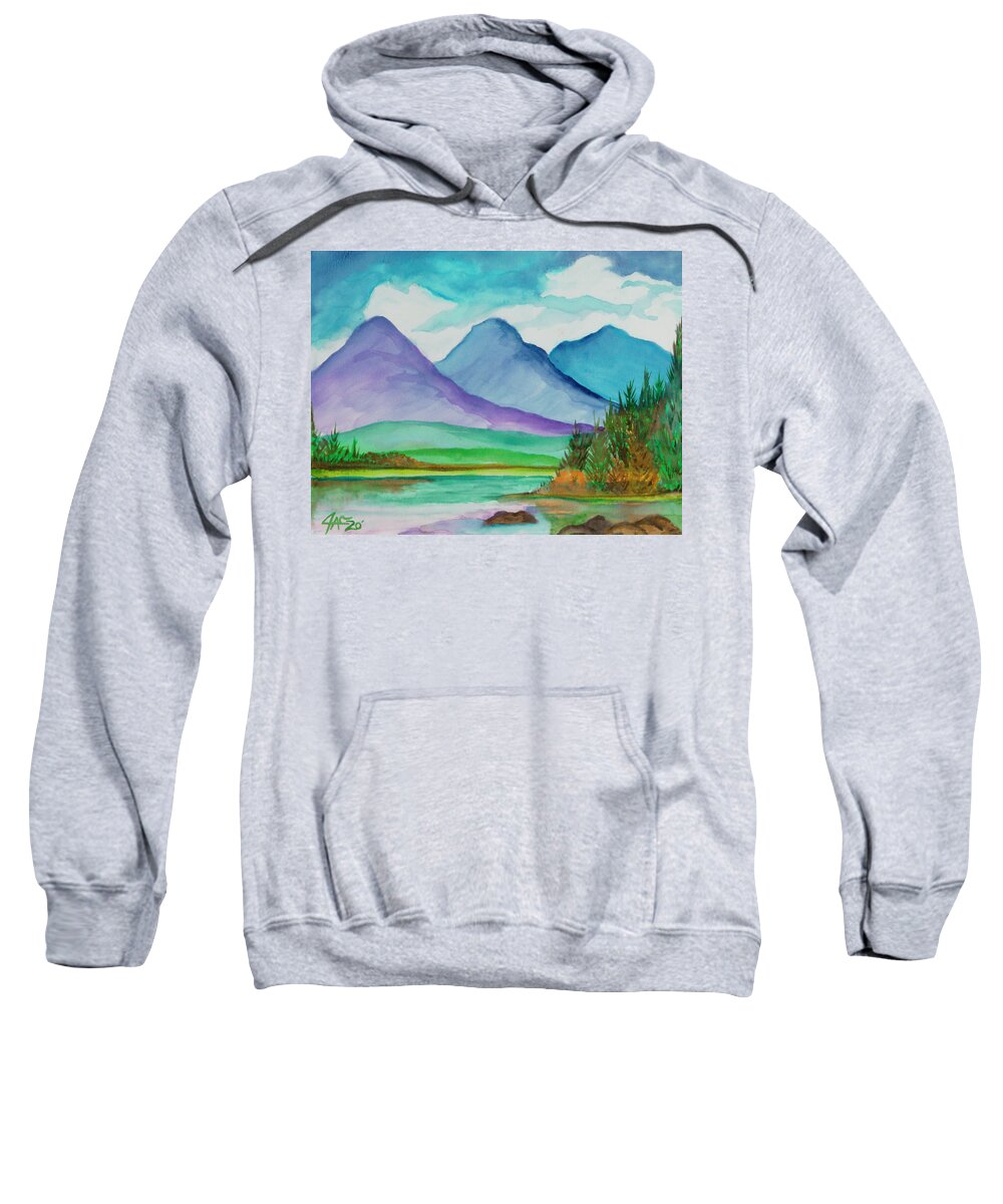 Art Sweatshirt featuring the painting Reflection by The GYPSY