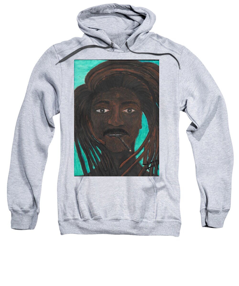 Man Sweatshirt featuring the painting Relish by Esoteric Gardens KN
