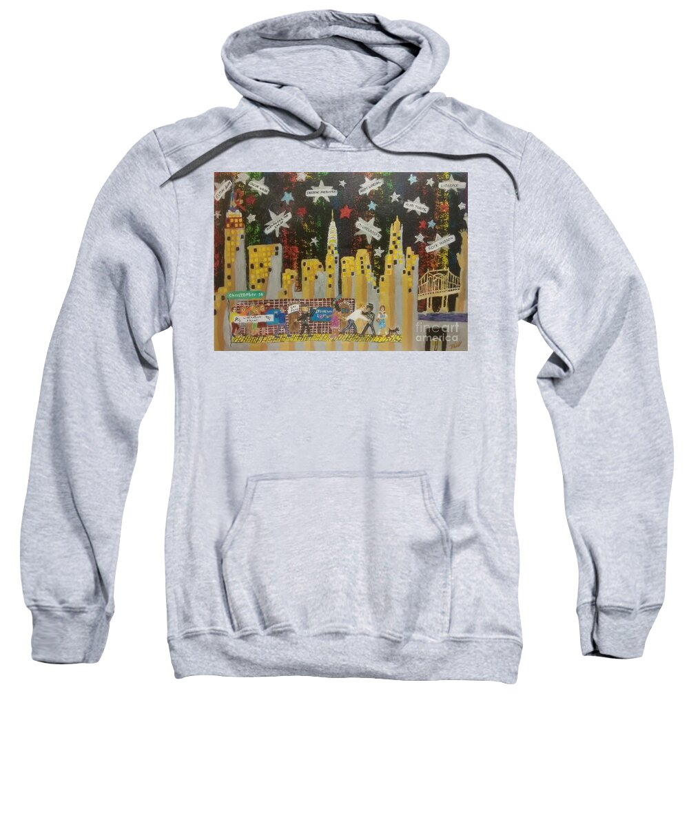 Stonewall Sweatshirt featuring the painting Remembering Stonewall 1969 by David Westwood