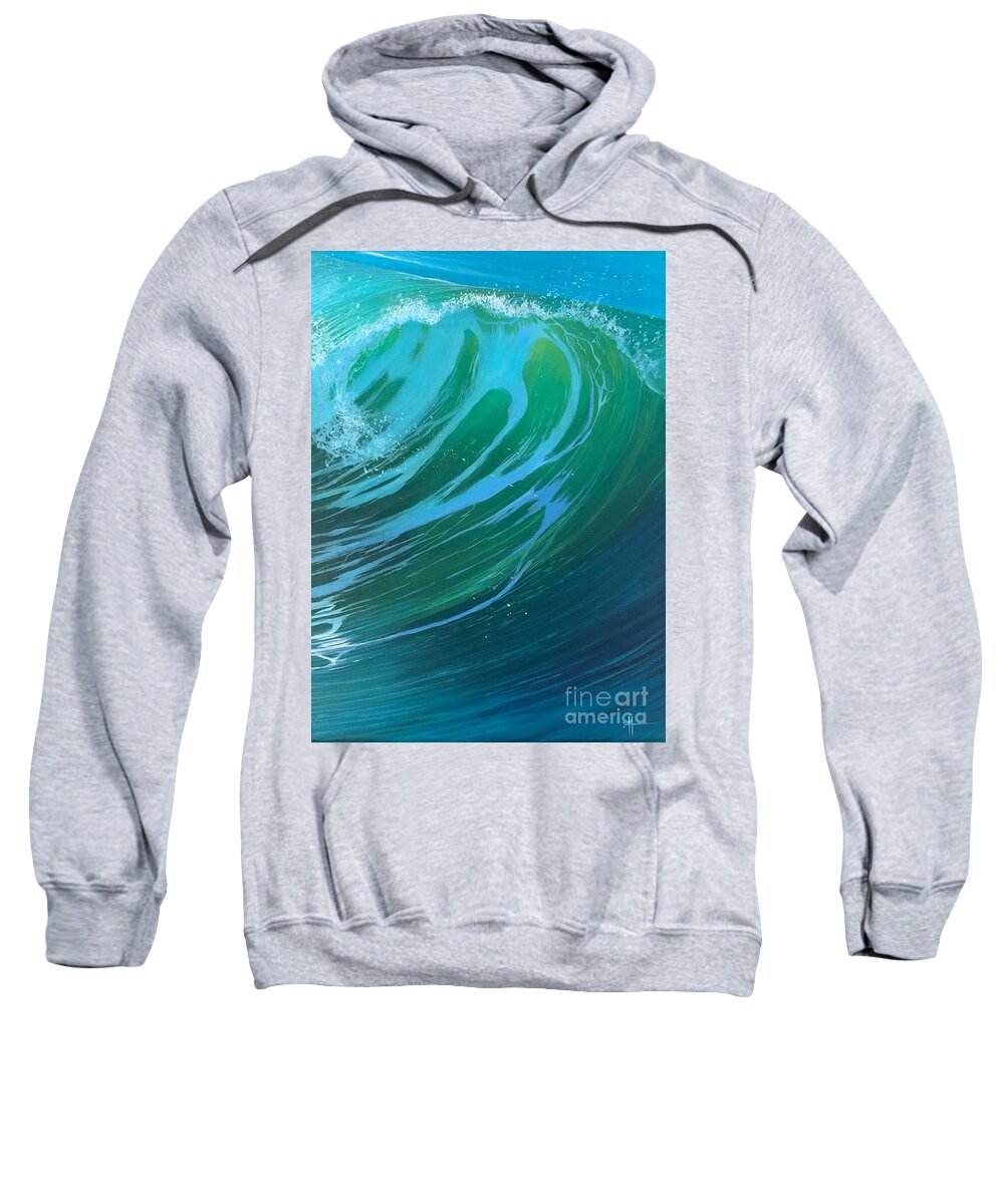Wave Sweatshirt featuring the painting Riptide by Hunter Jay