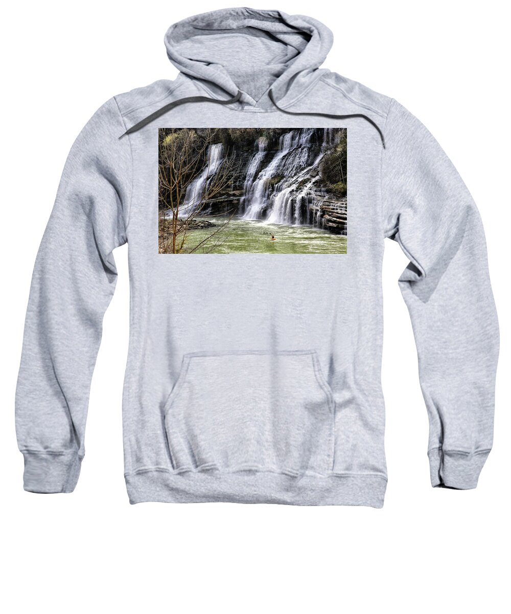 Waterfall Sweatshirt featuring the photograph Rock Island State Park - Rock Island, TN by William Rainey