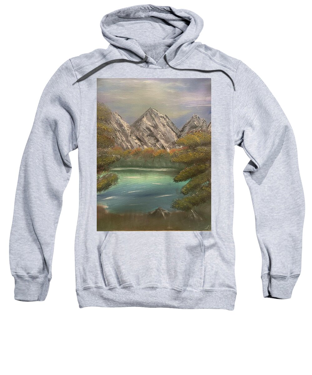 Mountains Sweatshirt featuring the painting Rocky Mountain Dreams by Lisa White