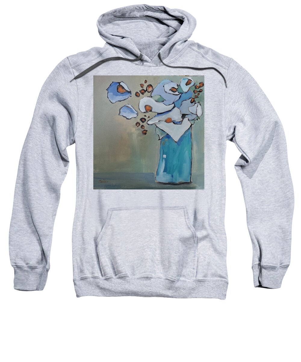 Still Life Sweatshirt featuring the painting Romance on the Beach by Sheila Romard