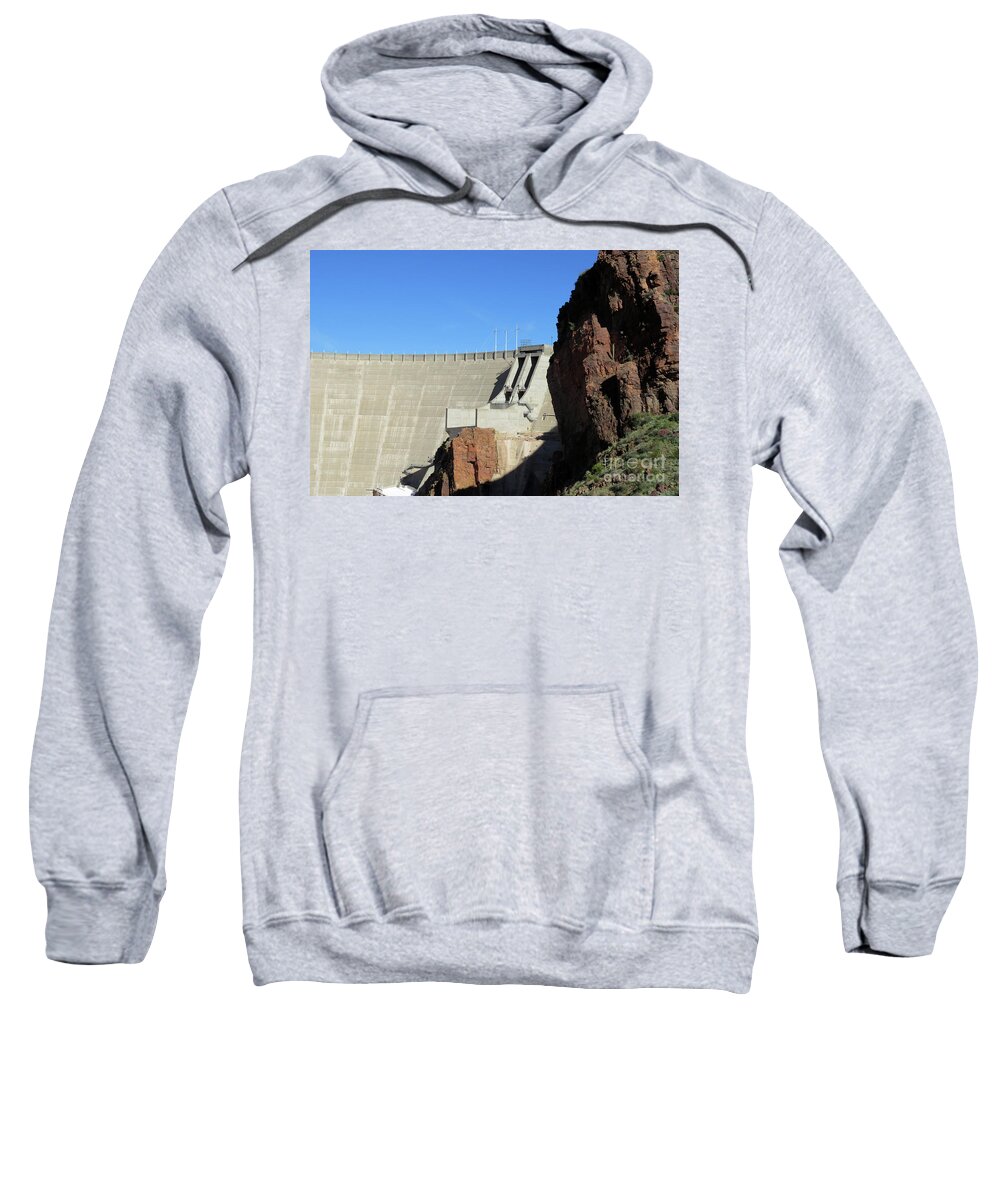 Architecture Sweatshirt featuring the photograph Roosevelt Dam by Mary Mikawoz