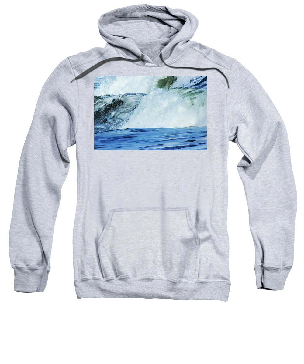 Seascape Sweatshirt featuring the photograph Rush to Shore by Ruth Crofts Photography