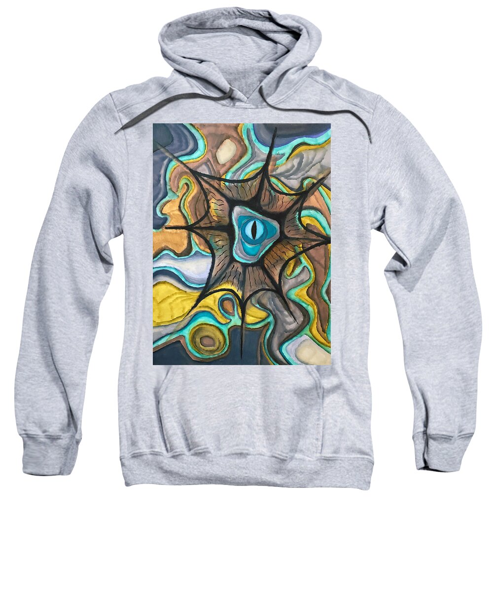 Surreal Sweatshirt featuring the mixed media Safety Net by Jeff Malderez