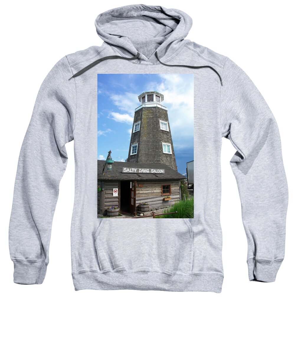 Saloon Sweatshirt featuring the photograph Salty Dawg Saloon, Homer, Alaska by Jerry Griffin