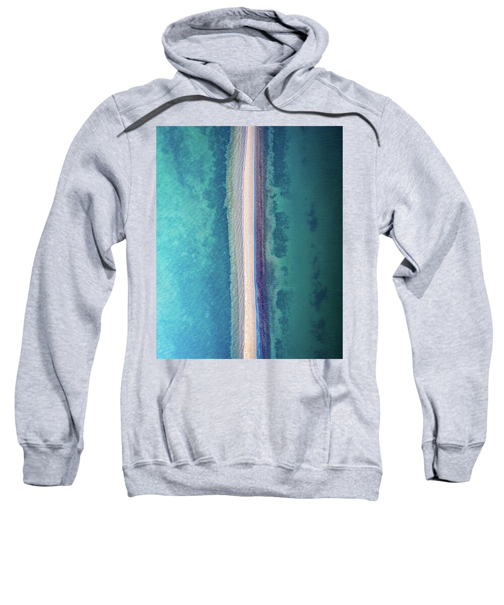 Drone Sweatshirt featuring the photograph Sand Spit Split by Clinton Ward