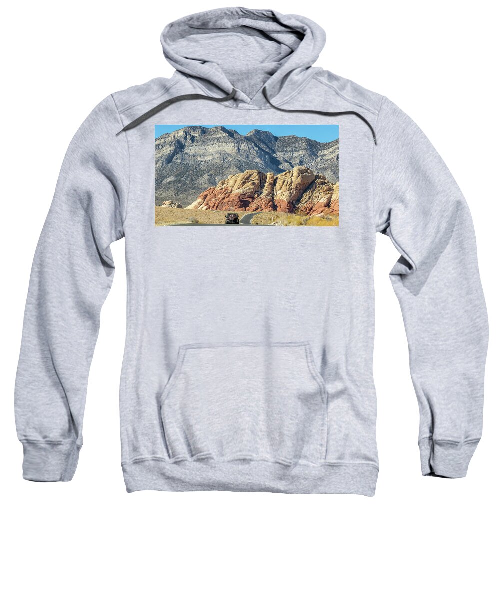  Sweatshirt featuring the photograph Scenic Drive Red Rock Canyon by Michael W Rogers