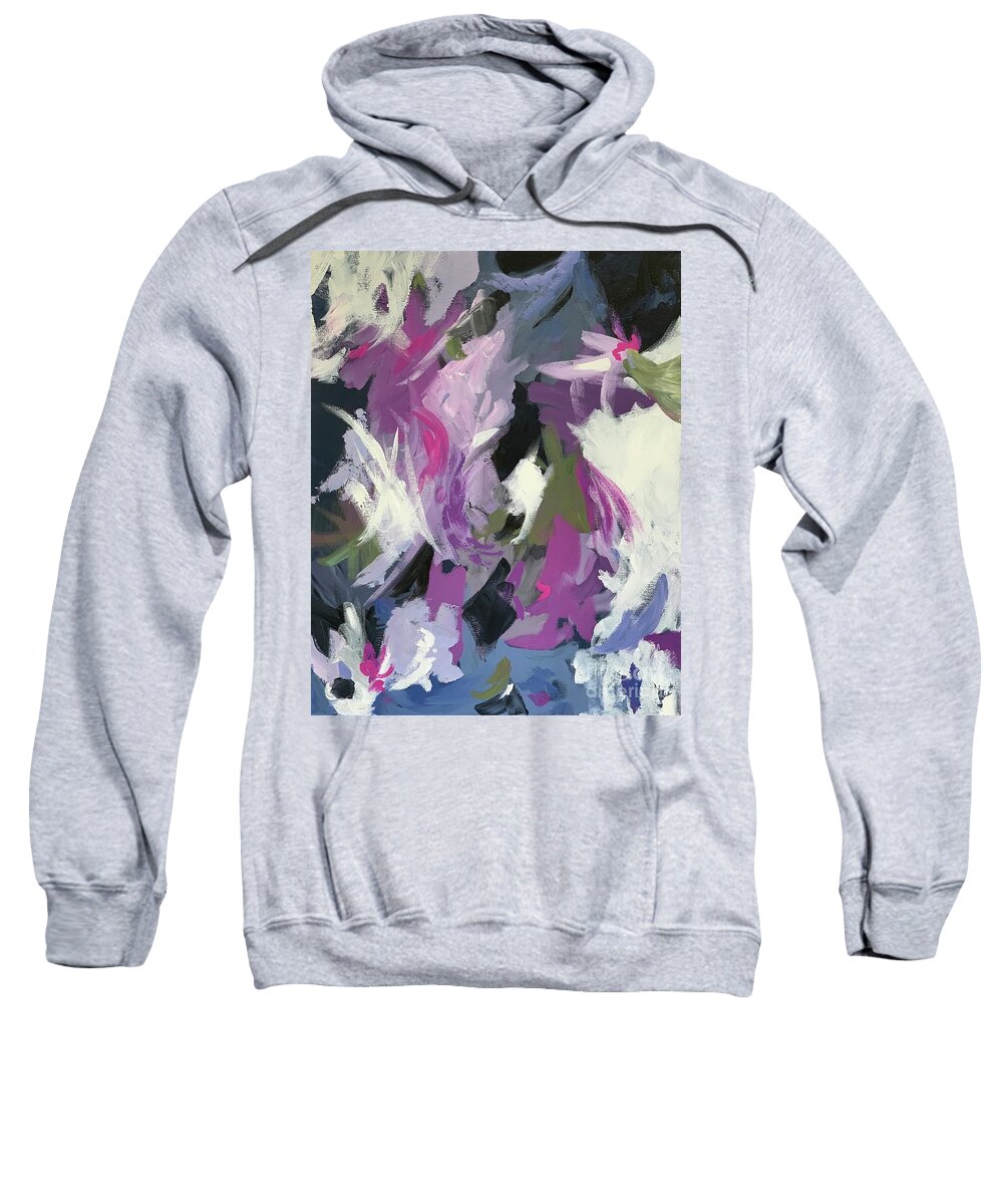 Mauve Sweatshirt featuring the painting Sentimental Journey by Patsy Walton